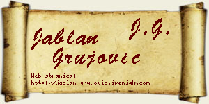 Jablan Grujović vizit kartica